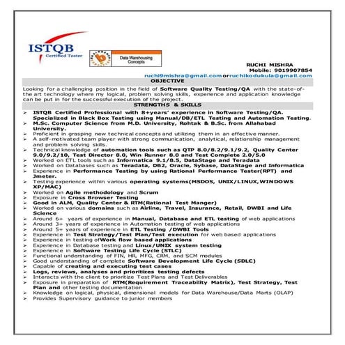 CV_Ruchi_GSA Project details