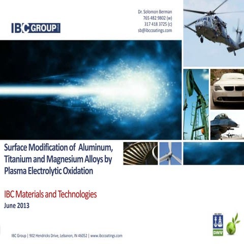 Surface Modification of Aluminum, Titanium and Magnesium Alloys by Plasma Ele...