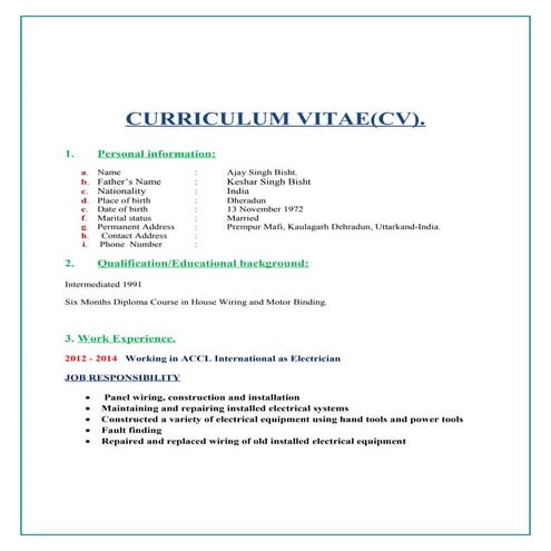 Ajay singh Bisht CV | DOC