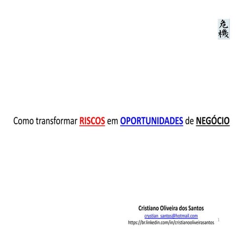 Gestão de riscos | PPTX