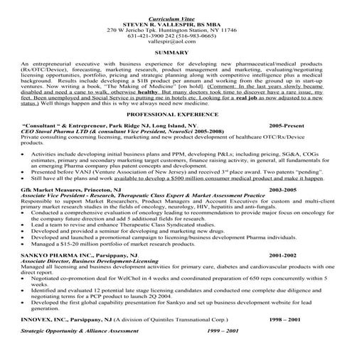 01 150613 Pharma CV HSNYSVallespirGenStd | DOC