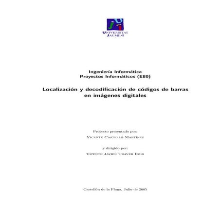 Localización y decodificación de códigos de barras en imágenes digitales