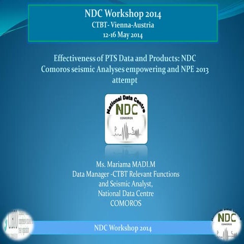 Comoros Subject-NDC workshop 2014 | PPT
