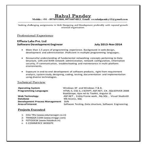 Cv Rahul