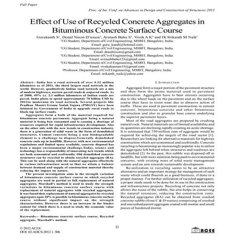Recycled aggregate concrete | PPTX