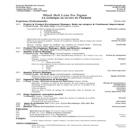 CV Black  Belt - Francois Dorlodot FR