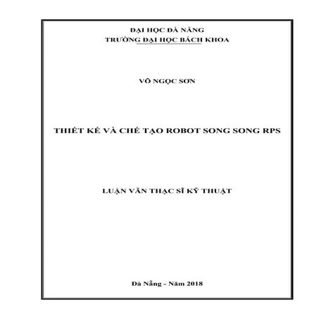 THIẾT KẾ VÀ CHẾ TẠO ROBOT SONG SONG RPS e8649c97