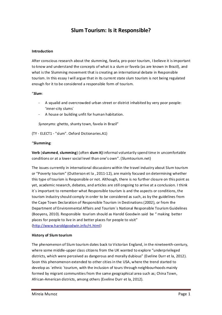 What are the disadvantages of slum tourism image