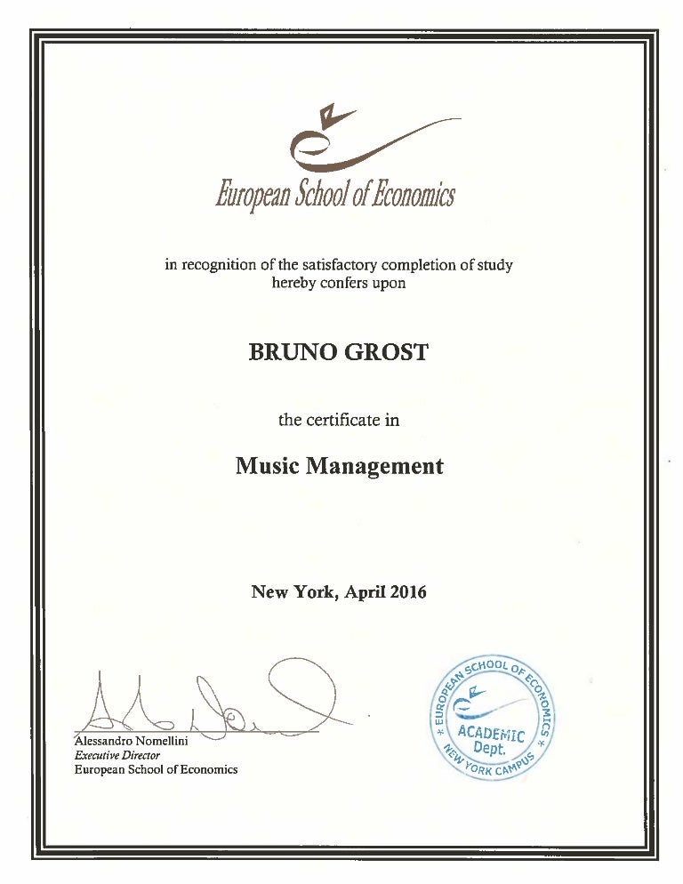Music Management Certificate music-management-certificate