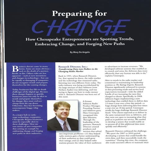 Preparing for Change--BizPeake Journal