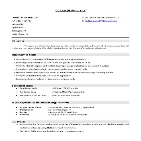 Hardware Engineer profile | DOC