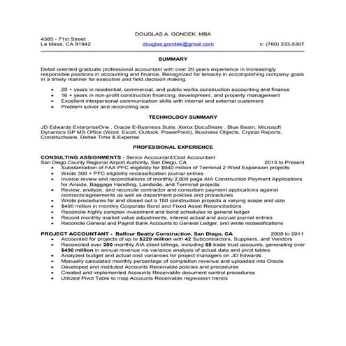 Douglas Gondek-Resume