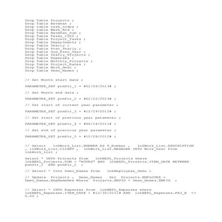 All_Projects SQL Script