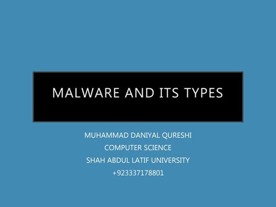Malware ppt | PPTX