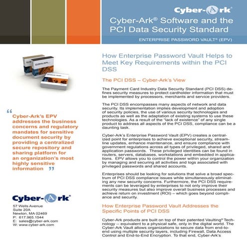 EPV_PCI DSS White Paper (3) Cyber Ark