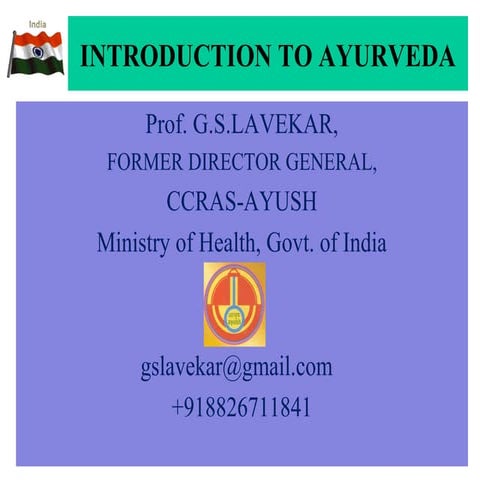 Introduction to Ayurveda
