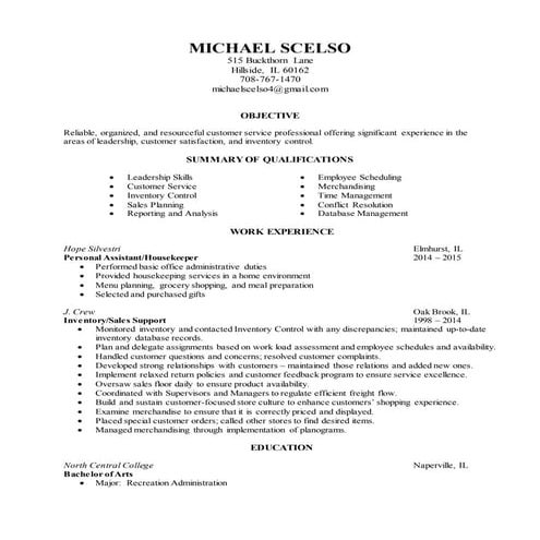 MICHAEL SCELSO RESUME | PDF