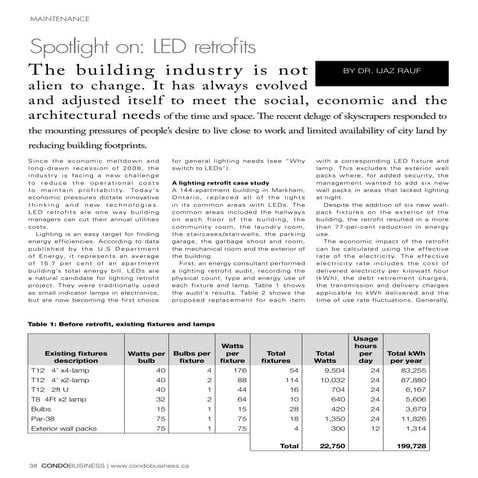 Spotlight On LED Retrofit