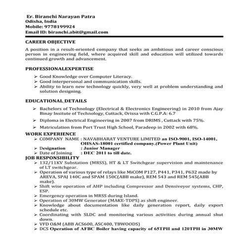 CV FOR VINOD KUMAR YADAV | DOC