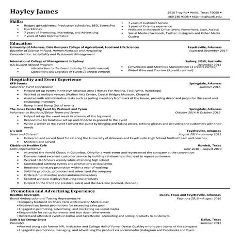 Hayley James resume 