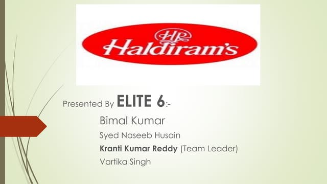 Haldirams Case Study