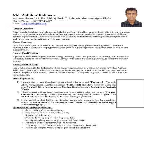 Resume of azad | DOC