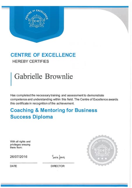 Exterity Certificate | PDF