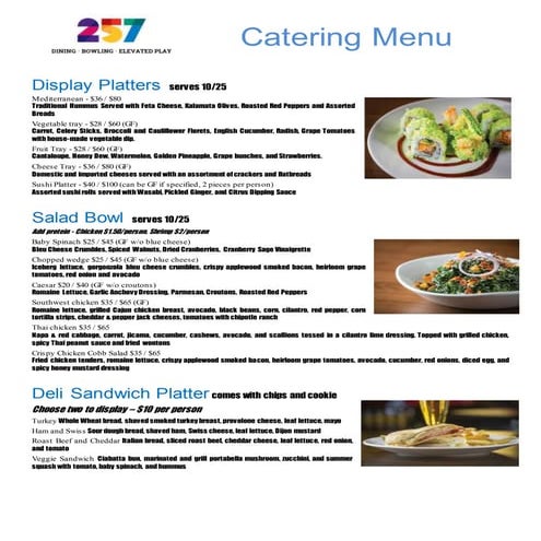 257 CATERING
