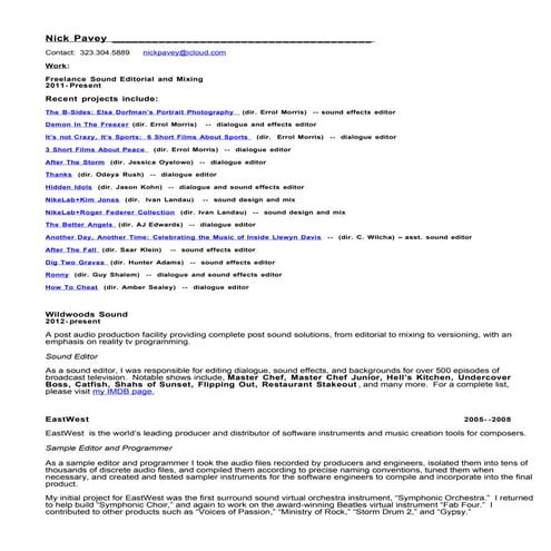 Nick Pavey_Resume