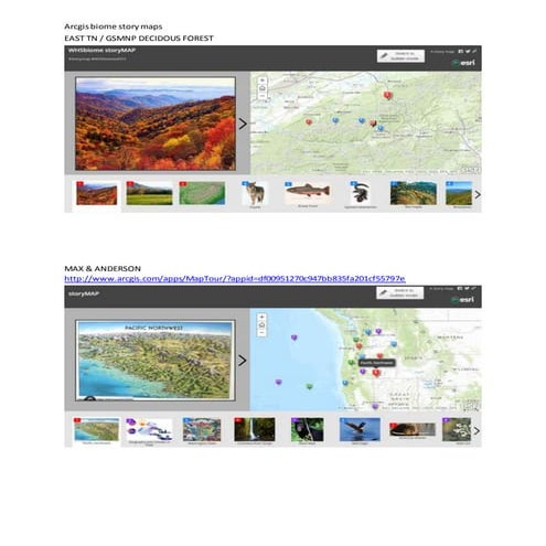 Arcgis biome story maps