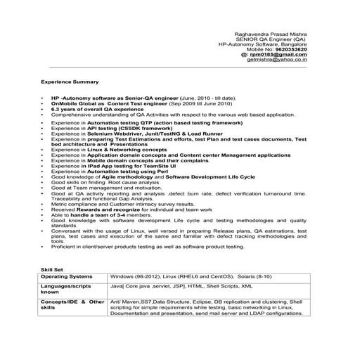 Raghavendra_SQA_Resume