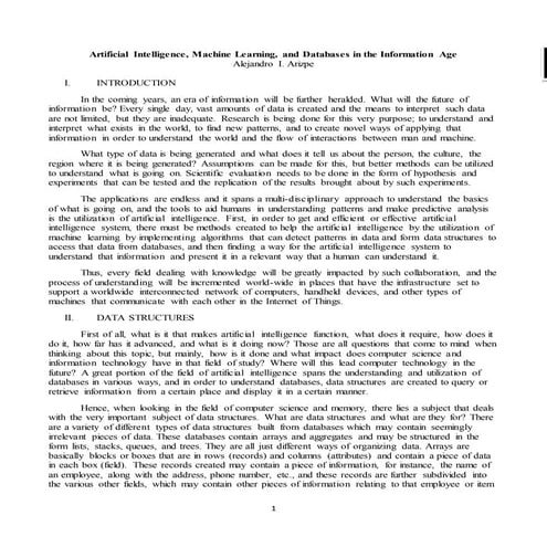 Alejandro Arizpe - Artificial Intelligence, Machine Learning, and Databases i...