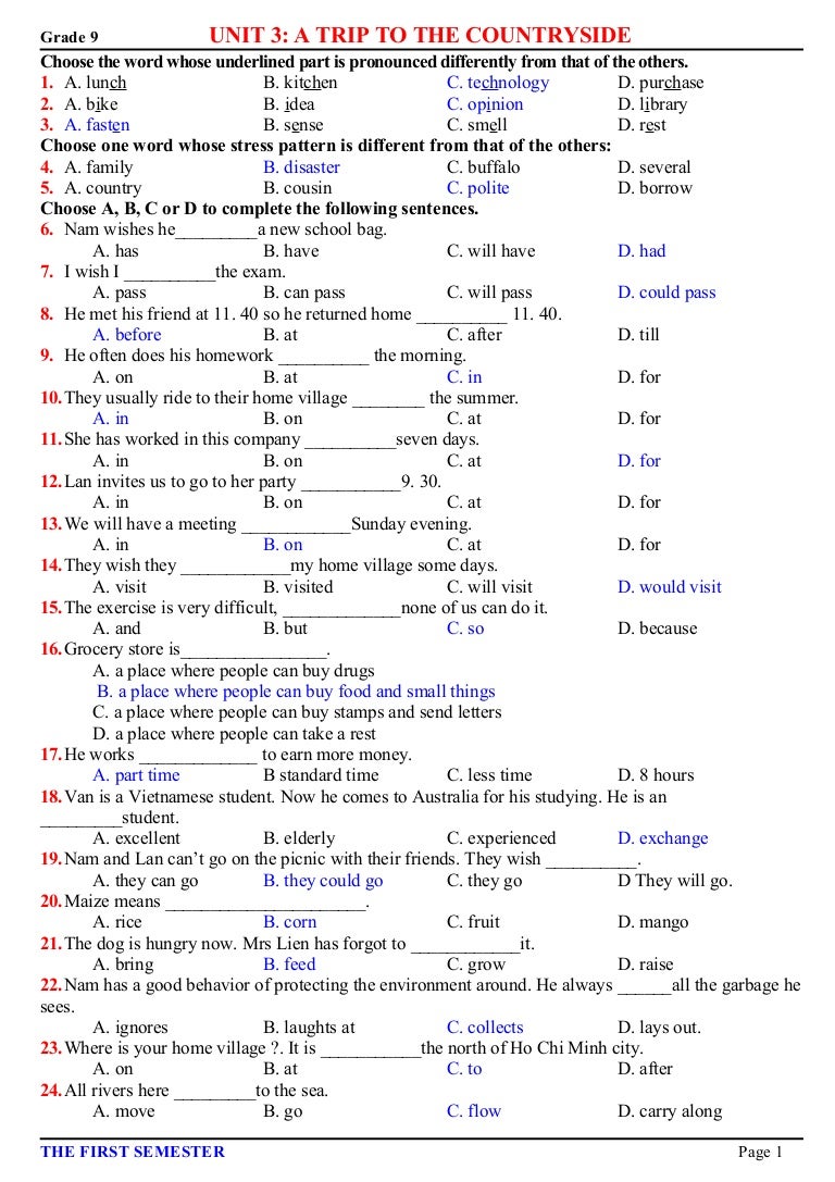 wallpapers Chemistry Puns Worksheet e9 bai tap theo unit unit 3 a trip to