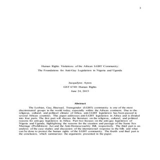 Human Rights Violations of the Afri...