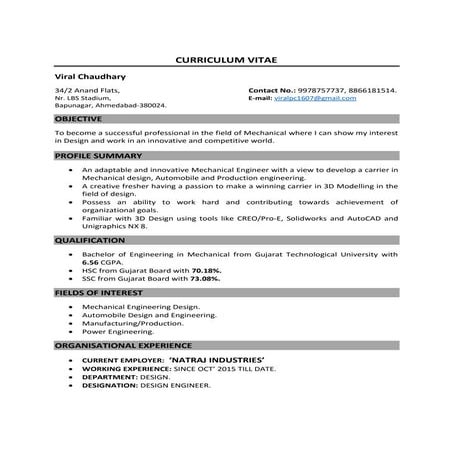 VIRAL CHAUDHARY CV
