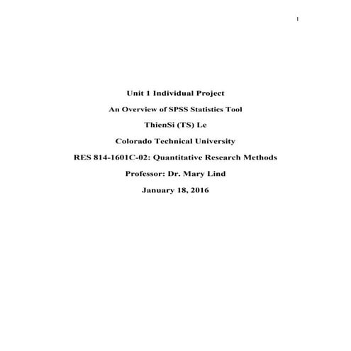 RES814 U1 Individual Project