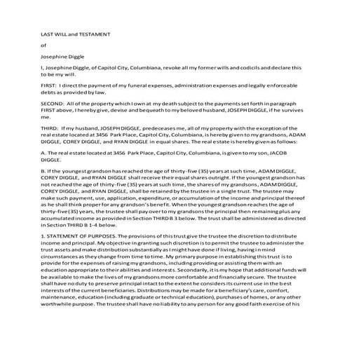 LAST WILL AND TESTAMENT final | DOCX