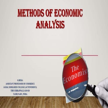 METHODS OF ECONOMIC ANALYSIS