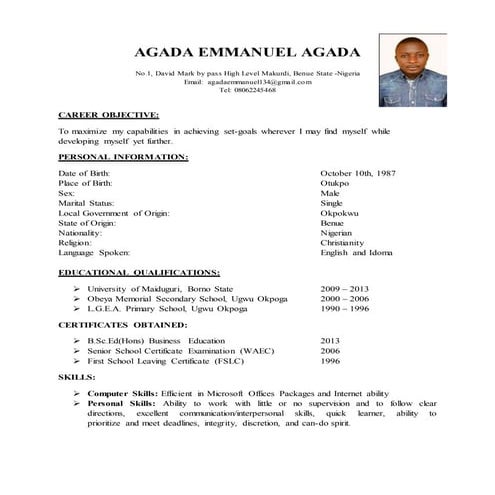 CV with Cover Notes | DOCX