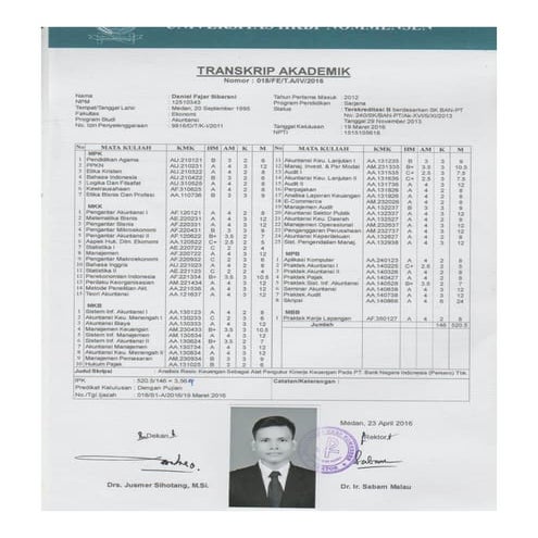 Transkrip Nilai