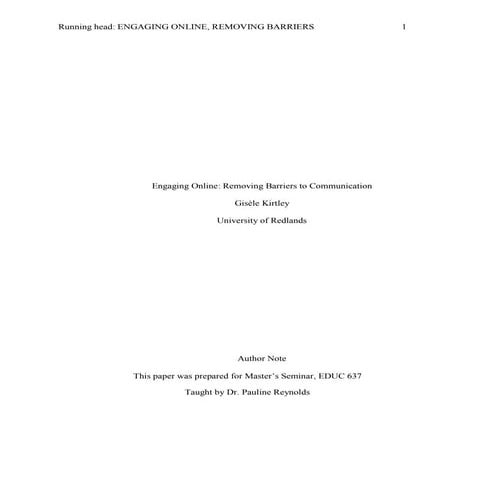 Gisele-Kirtley_MastersSeminarPaper_Engaging-Online_Removing_Barriers_to_Commu...