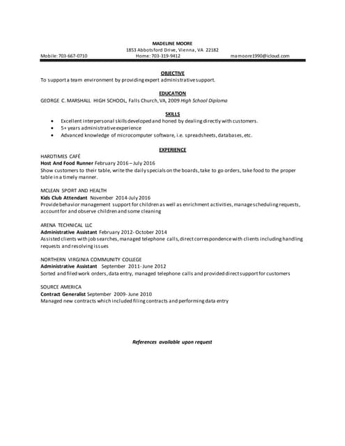 BA 225 homework #3 resume | DOCX