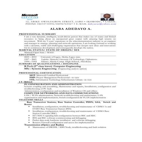 Alaba Adedayo CV
