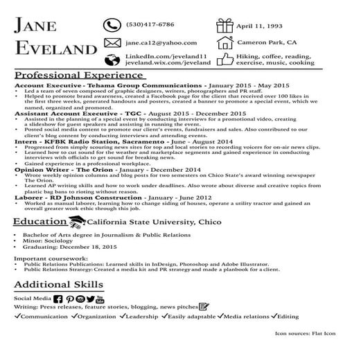 Jane Eveland Resume PDF Version 
