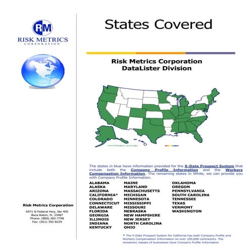 LexisNexis® ProspectBase® States Covered | PDF
