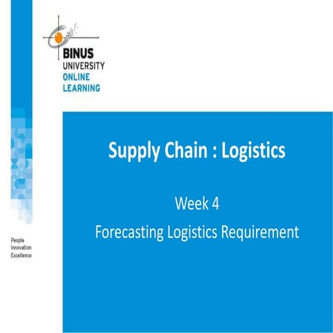 Ppt4 Forecasting Logistics Requirement Pptx