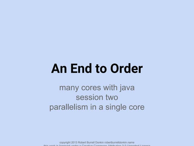 An End to Order