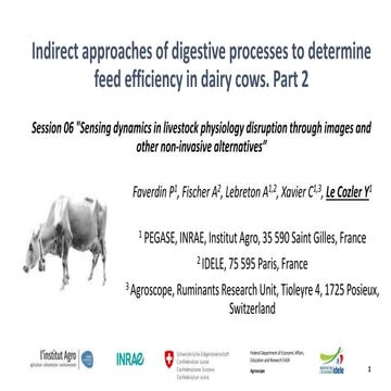 Indirect approaches of digestive processes to determine feed efficiency in da...