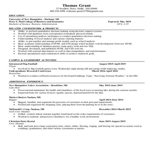 C. Myers Resume | PDF