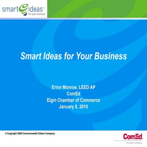 Elgin Area Chamber and ComEd Smart Ideas for Elgin Business